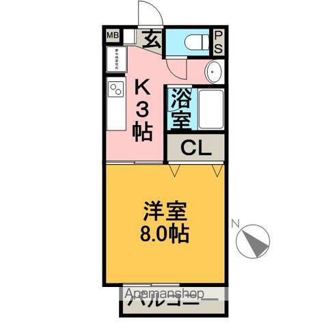 メゾン瑞浪Ⅰ(1K/1階)の間取り写真