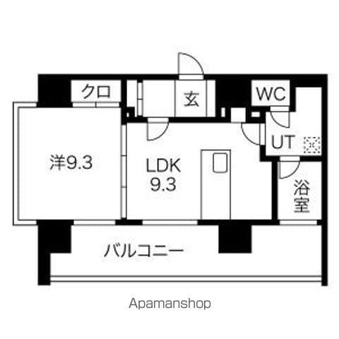 さくらHILLS NAGOYA ウエスト(1LDK/8階)の間取り写真