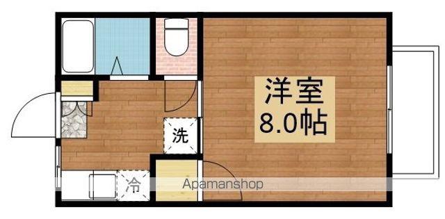 サンハイツB(1K/1階)の間取り写真