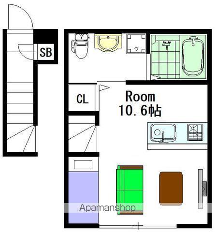 エスパシオ秋津(ワンルーム/2階)の間取り写真