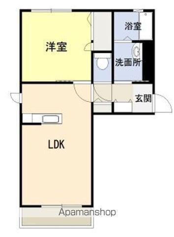 ヴェルドミールⅡ(1LDK/1階)の間取り写真