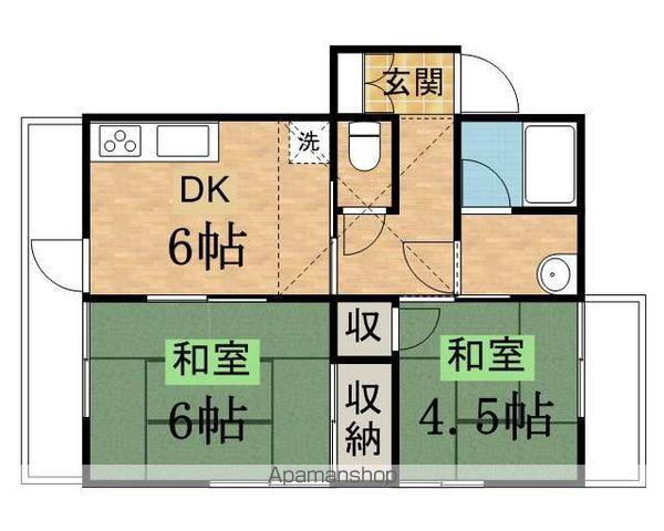 Yハイツ(2DK/2階)の間取り写真