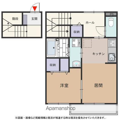 ルミエール45(1K/1階)の間取り写真