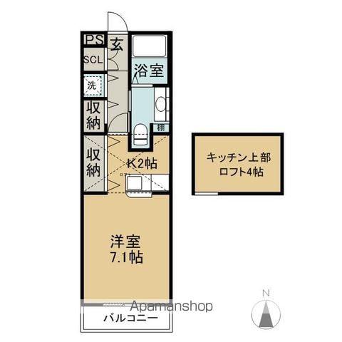 ラクレストン(1K/1階)の間取り写真