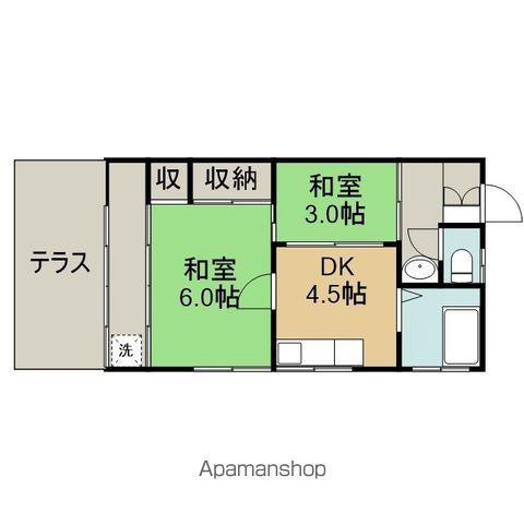 コーポさくら(2K/1階)の間取り写真