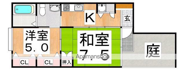 大阪メトロ御堂筋線 西田辺駅 徒歩5分 3階建 築30年(2K)の間取り写真