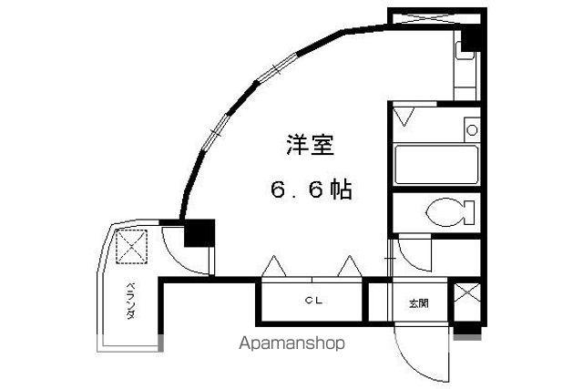 ホームズさいいん(1K/6階)の間取り写真
