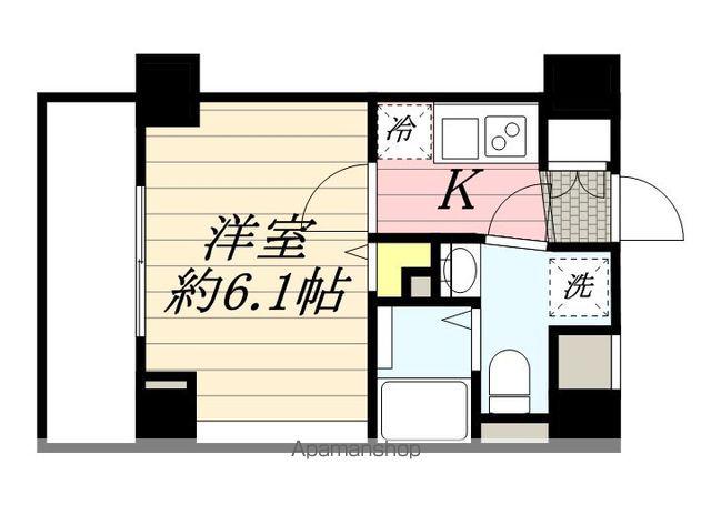 リヴシティ横濱インサイト(1K/4階)の間取り写真