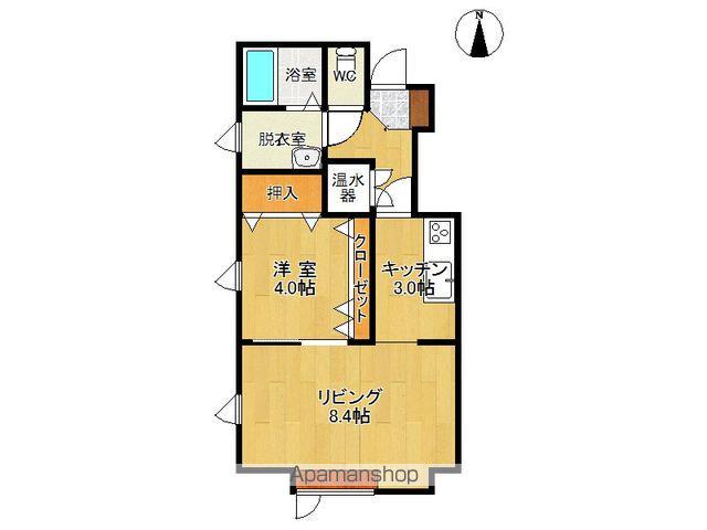 ハイセンスーⅡ(1LDK/2階)の間取り写真