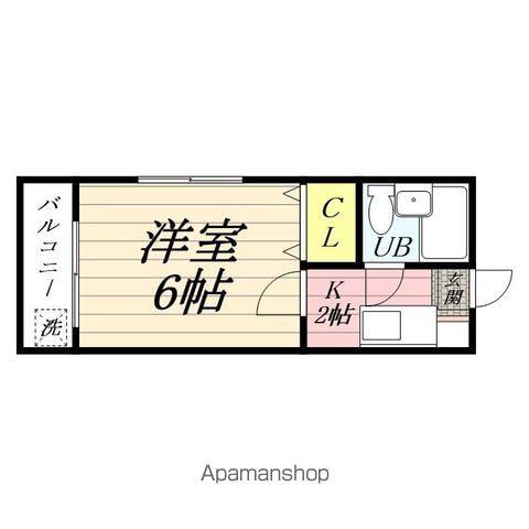 永山マンション(1K/4階)の間取り写真