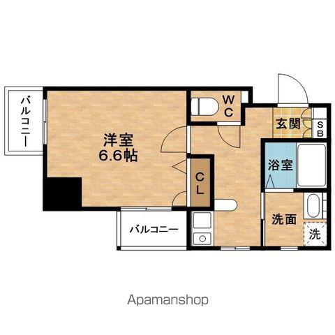 PRESSANCEセンターコア大阪(1K/5階)の間取り写真
