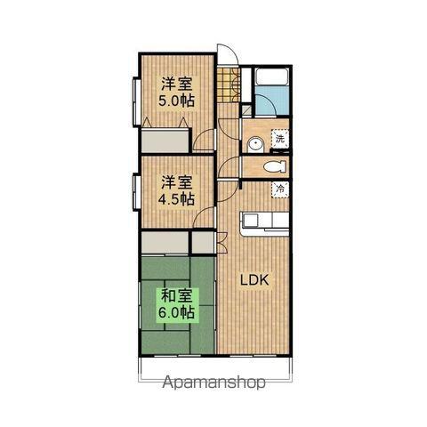 マンションヴェルテスⅡ(3LDK/5階)の間取り写真