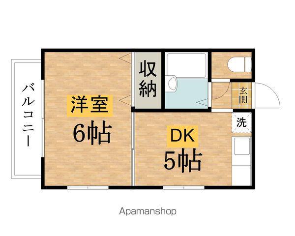 アーバンハイム高尾(1DK/2階)の間取り写真