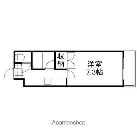 ガーデンハイム扇町(1K/3階)の間取り写真
