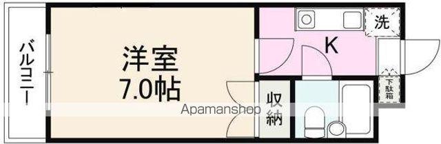 レガーロ高松(1K/1階)の間取り写真