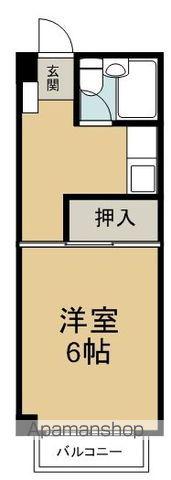 カーサ伊庄段北(1K/1階)の間取り写真