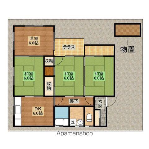 久留里線 馬来田駅 徒歩5分 1階建 築46年(4DK)の間取り写真