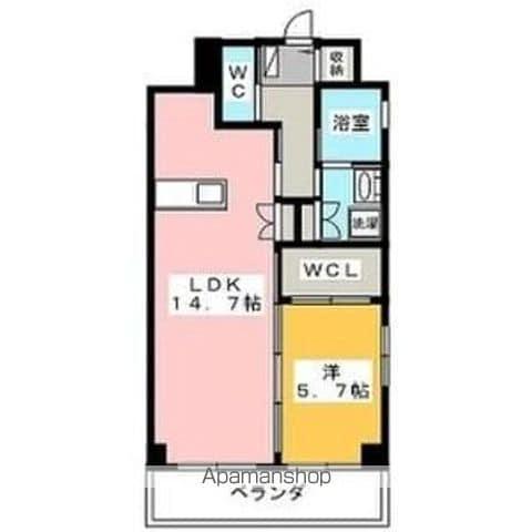 コートアクシスYOINN(1LDK/9階)の間取り写真