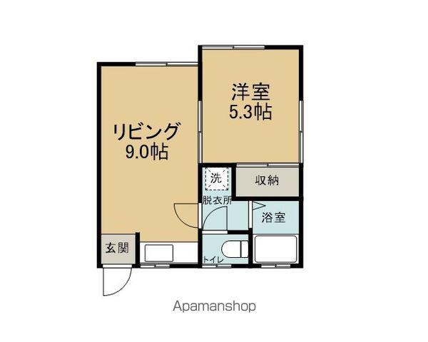 プラッツA(1LDK/1階)の間取り写真