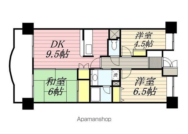 コンダクトレジデンス鳥栖(3DK/4階)の間取り写真