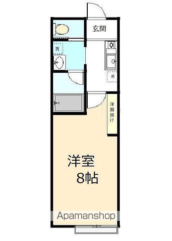 グリーンコート(1K/2階)の間取り写真