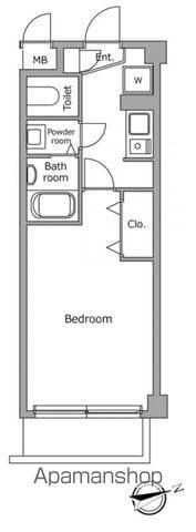 レジディア本郷菊坂プレイス(1K/4階)の間取り写真