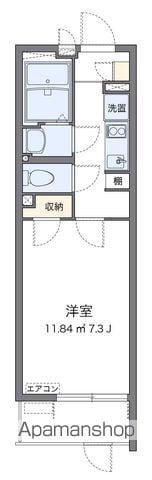 クレイノヴィクトワールSDK(1K/1階)の間取り写真