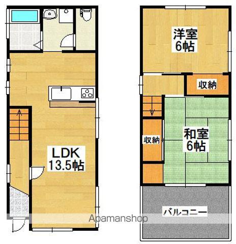 南海電鉄高野線 萩原天神駅 徒歩47分 2階建 築50年(2LDK)の間取り写真