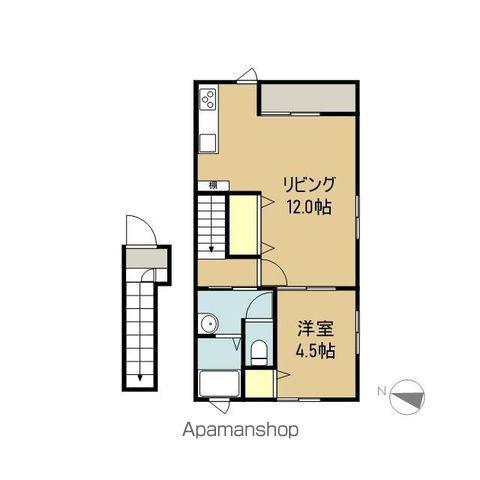 エスコンディーテA(1LDK/2階)の間取り写真