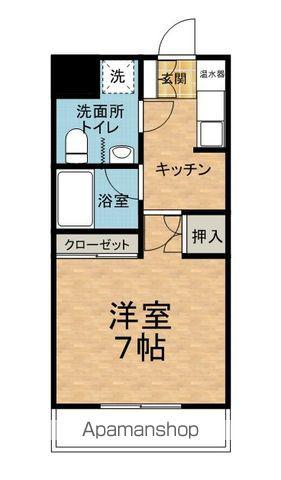 カリーテ飛翔(1K/3階)の間取り写真