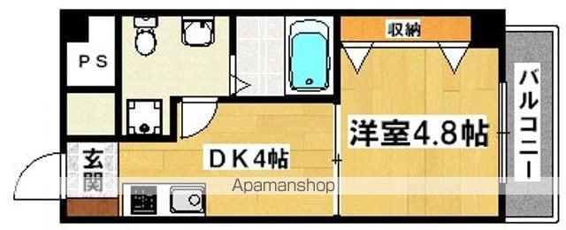 プログレスアペゼ(1K/4階)の間取り写真