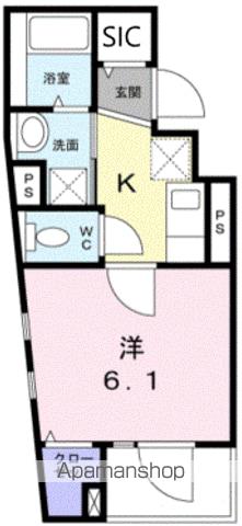 エヌエス フィールド(1K/4階)の間取り写真