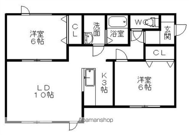 エクステリアI(2LDK/2階)の間取り写真