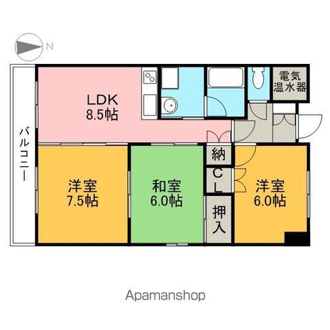 ラ・ミノール(3DK/4階)の間取り写真