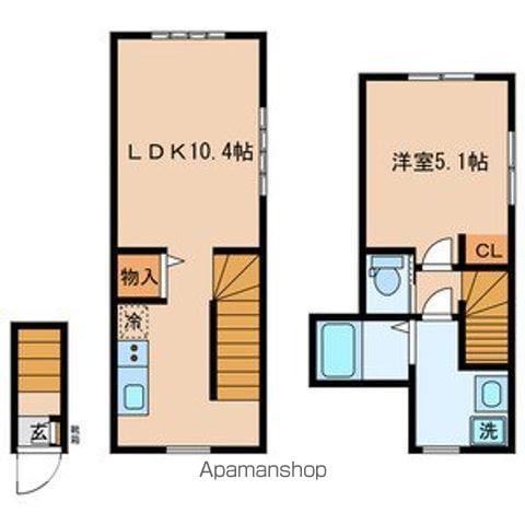 アザレ東武練馬(1LDK/2階)の間取り写真