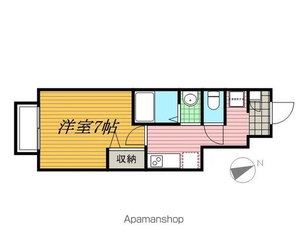 ハーモニーハウス(1K/1階)の間取り写真