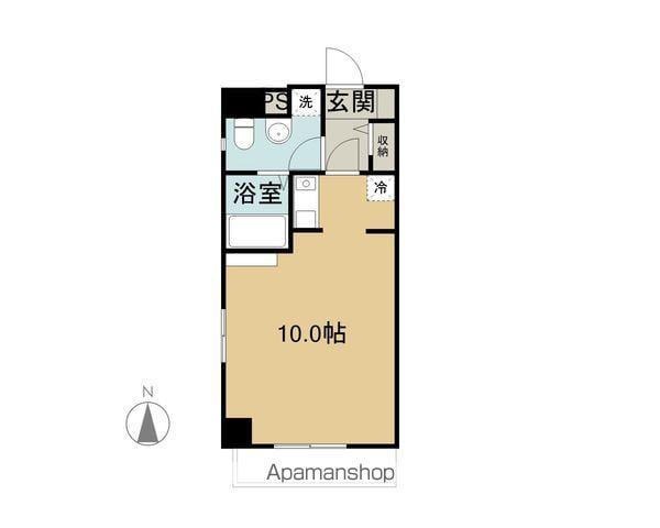 八雲ビル(1K/8階)の間取り写真