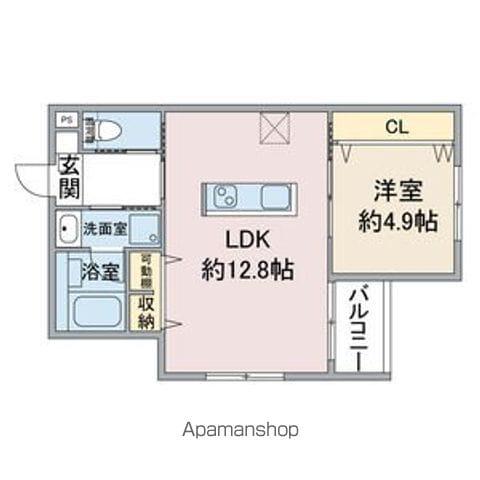 LIBRE COURT清水(1LDK/3階)の間取り写真