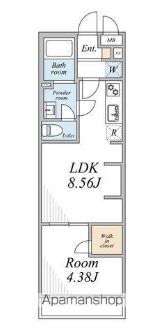リブリ・ときわ台(1LDK/1階)の間取り写真