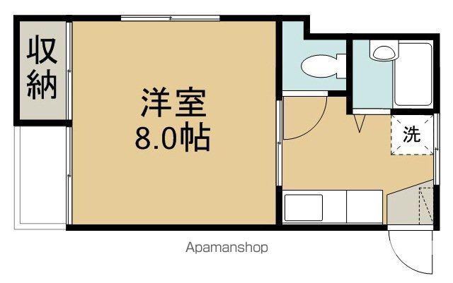 中橋ビル(1K/4階)の間取り写真