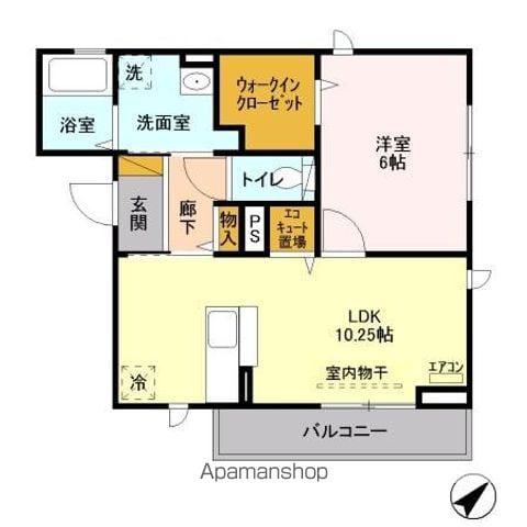 クレール(1LDK/3階)の間取り写真