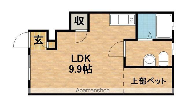 ノース VILLAGEⅡ(ワンルーム/1階)の間取り写真