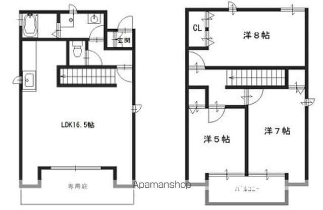 山陽本線 姫路駅 バス乗車時間：20分 田寺バス停で下車 徒歩3分 2階建 築20年(3LDK)の間取り写真