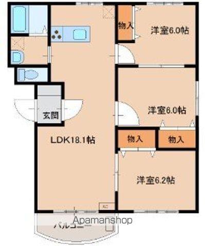 EMOTION(3LDK/1階)の間取り写真