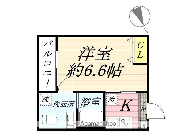 サニーブリーズ生麦(1K/2階)の間取り写真