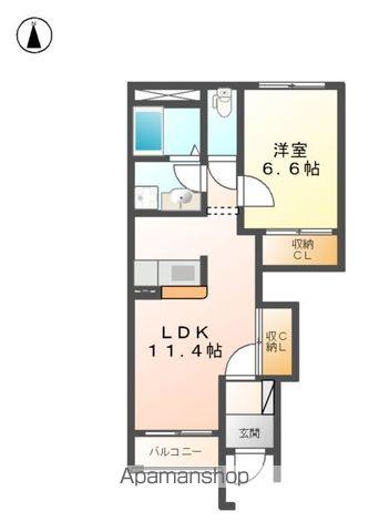 ツインハイツ・メロディーⅠ(1LDK/1階)の間取り写真