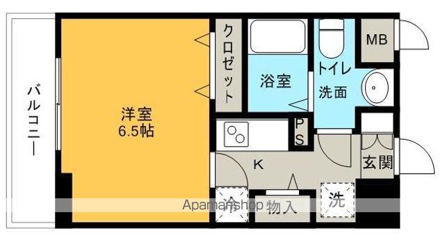 エンクレスト 香椎(1K/8階)の間取り写真