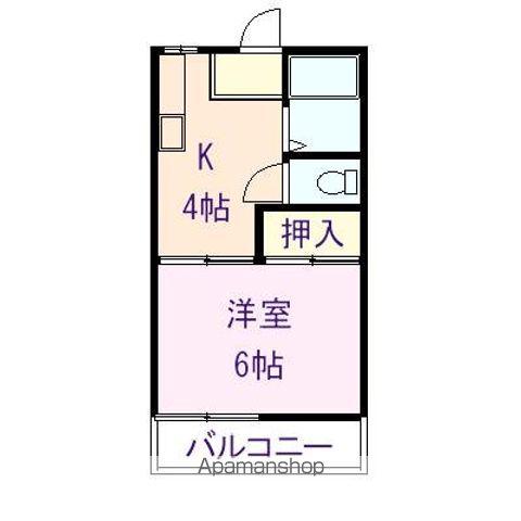 アーバン東福山(1K/2階)の間取り写真