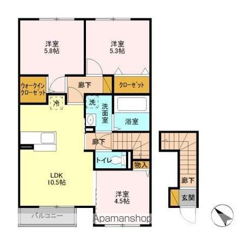 ル・ヴァン(3LDK/2階)の間取り写真