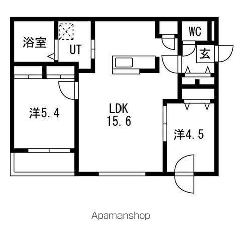 LUMIERE KOTONI GA-琴(2LDK/2階)の間取り写真
